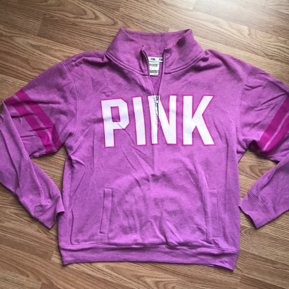 PINK vs half zip sweatshirt
